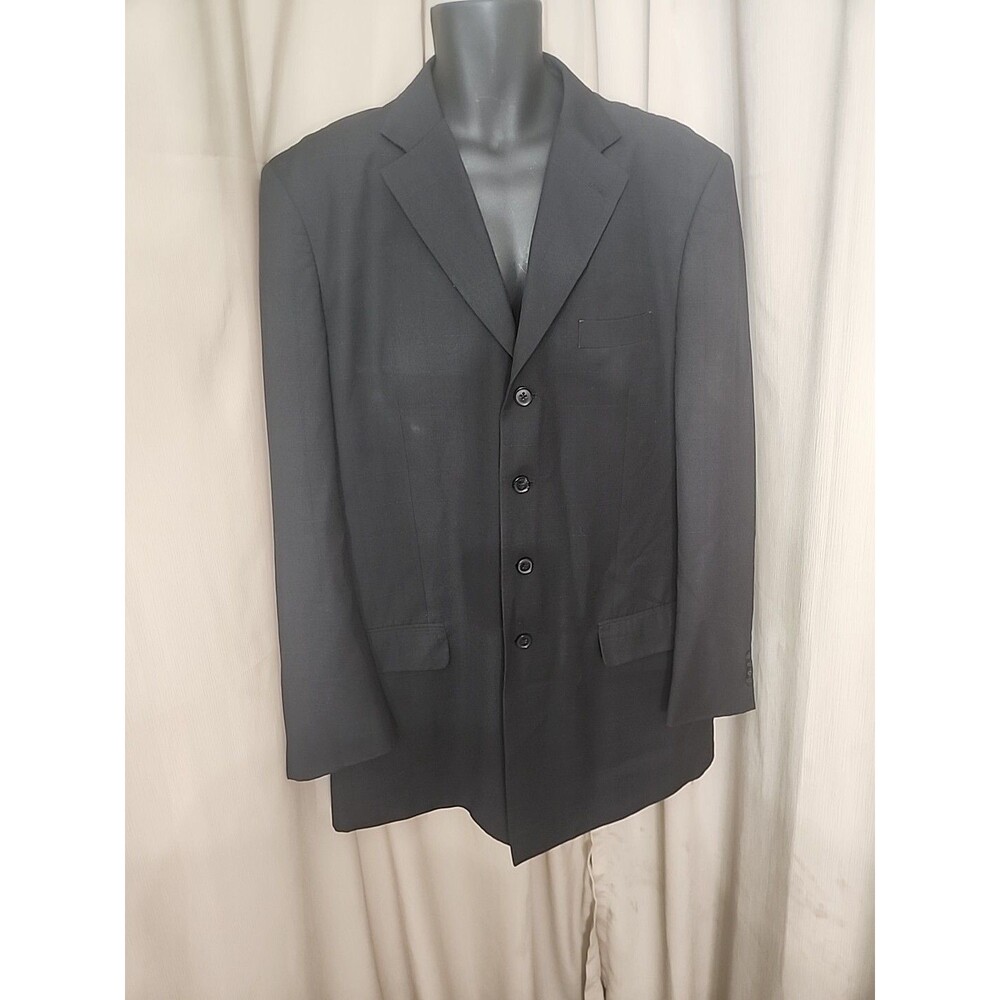 Blazer Riccardo Designed In Italia Men's Black Suit Jacket 46L Very Nice